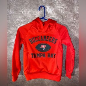 Tampa Bay Buccaneers Black/Red Youth size small Pullover Hoodie w/pockets-GUC